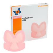 Allevyn Life Heel Foam Dressing is a soft, absorbent foam dressing designed for heel wounds, providing cushioning, moisture management, and secure, gentle adhesion.