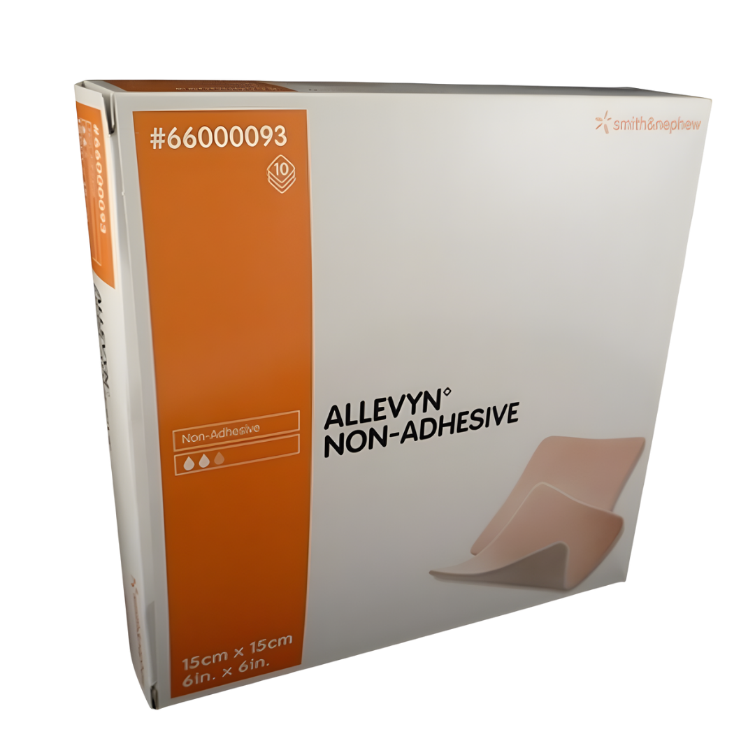 Allevyn Non-Adhesive Hydrocellular Classic Foam Dressing 15x15cm provides soft cushioning, absorbency and gentle protection for sensitive or fragile wound areas.