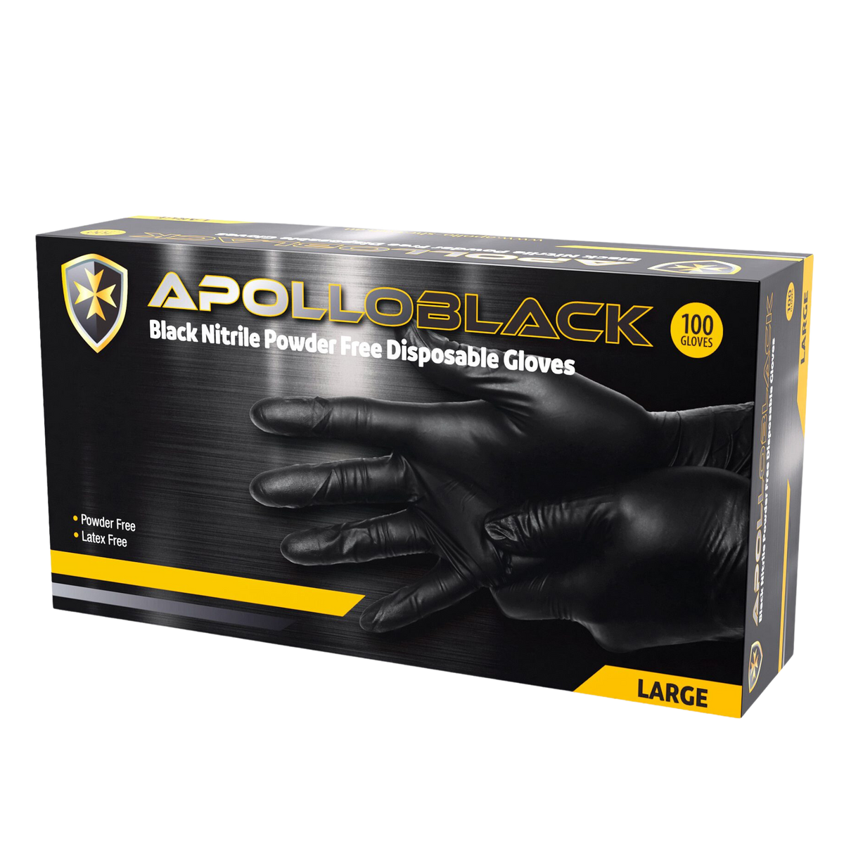 Apollo 重型 6克 黑色 丁腈 工业 无粉 一次性手套