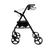 Aspire Flex Adjustable Seat Walker with 8-inch wheels, height-adjustable seat, ergonomic brakes, and under-seat storage for mobility support