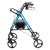 Aspire Flex Adjustable Seat Walker with 8-inch wheels, height-adjustable seat, ergonomic brakes, and under-seat storage for mobility support