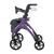 Aspire Oslo Seat Walker – Lightweight black rollator with seat and storage bag.