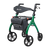 Aspire Oslo Seat Walker – Lightweight black rollator with seat and storage bag.