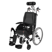 Aspire Rehab RX Junior wheelchair with tilt-in-space design, adjustable headrest, and contoured seating – paediatric wheelchair for clinical support.
