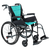 Aspire Vida Folding Manual Wheelchair with attendant brakes, swing-away footrests, and padded seat for caregiver-assisted mobility.