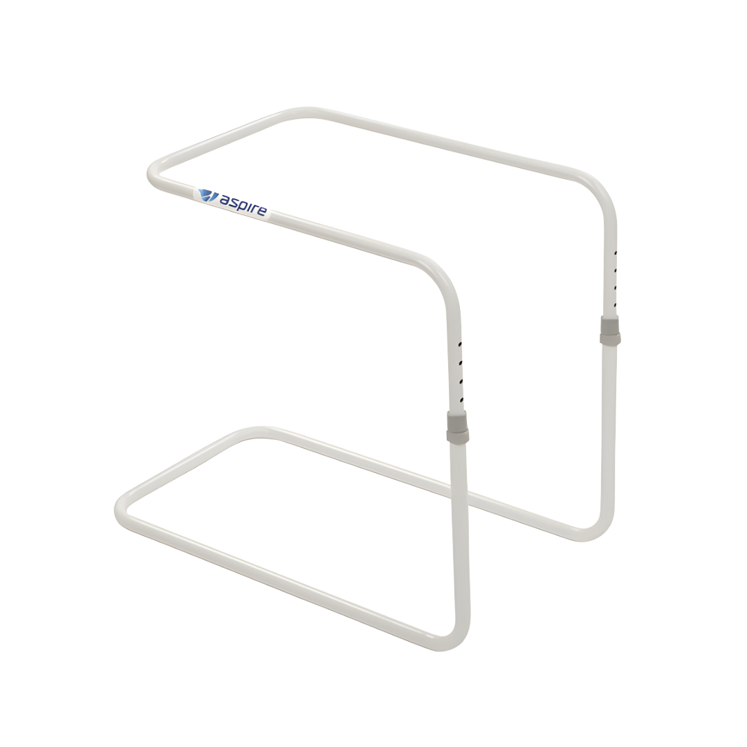 Aspire Bed Cradle height adjustable frame lifts bedding away from sensitive skin, reducing pressure and enhancing comfort during rest.