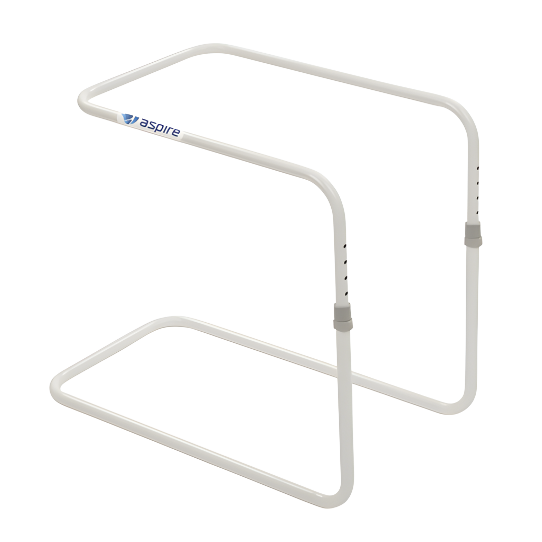 Aspire Bed Cradle height adjustable frame lifts bedding away from sensitive skin, reducing pressure and enhancing comfort during rest.