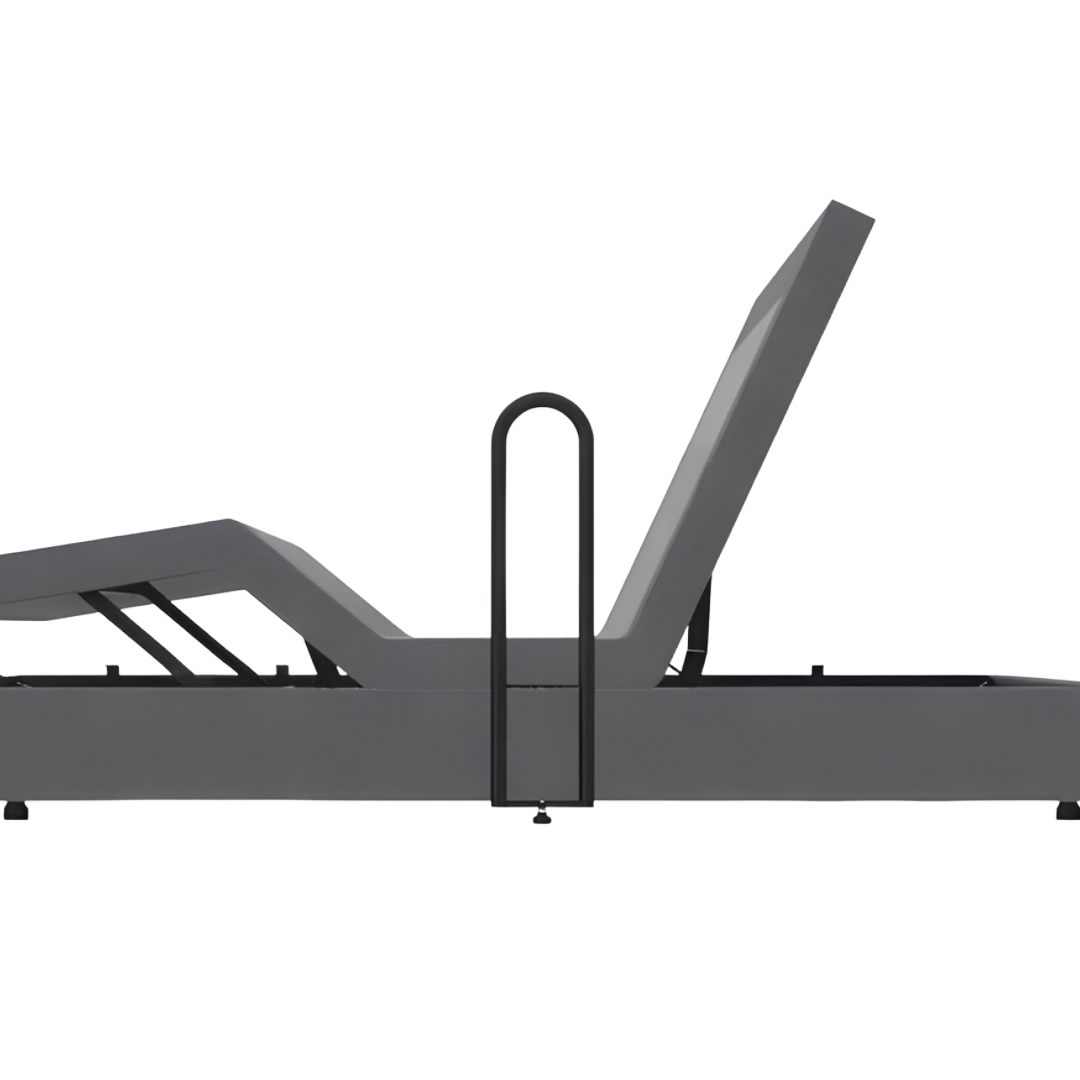 Aspire ComfiMotion Crook Handle Bed Rail offers ergonomic bedside support for safe transfers and repositioning.