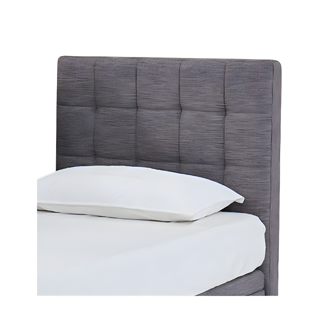 Aspire ComfiMotion Headboard Allure in Portobello Grey Long Single, offering stylish support and comfort, also available in King Size variant.