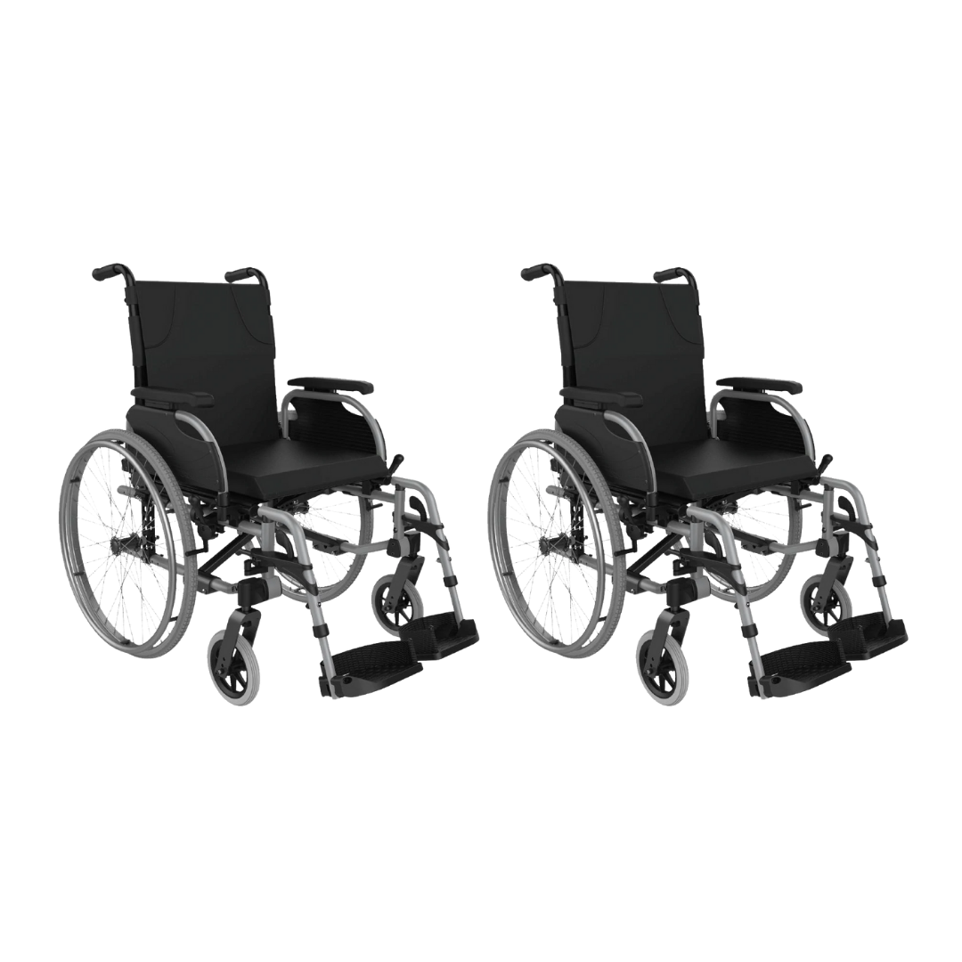 Aspire Evoke 2 HD Wheelchair with 570mm and 610mm seat widths, designed for heavy-duty mobility and everyday comfort.