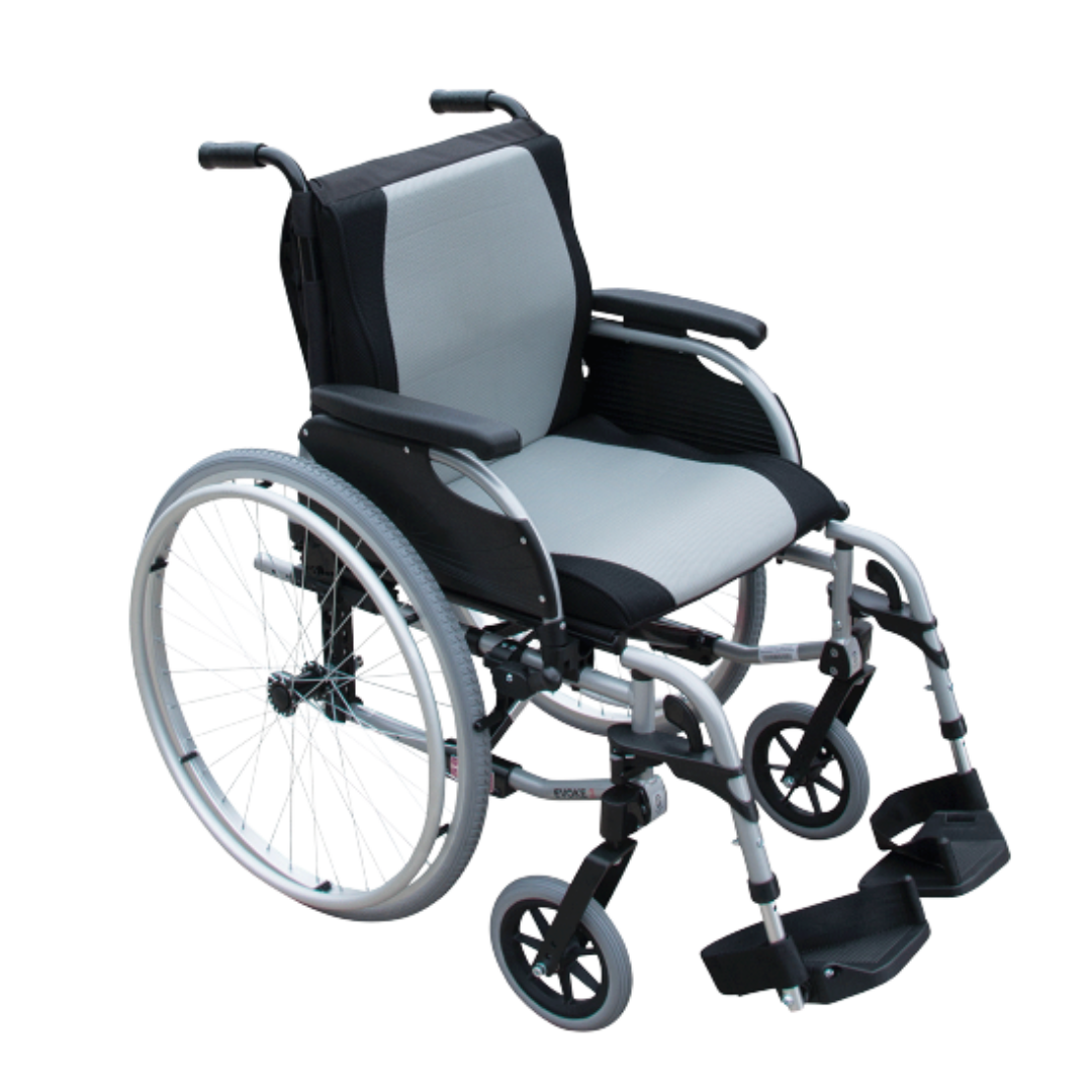 Aspire Evoke 2 Wheelchair available in 350mm, 400mm, 450mm, and 500mm seat widths for adaptable everyday mobility.