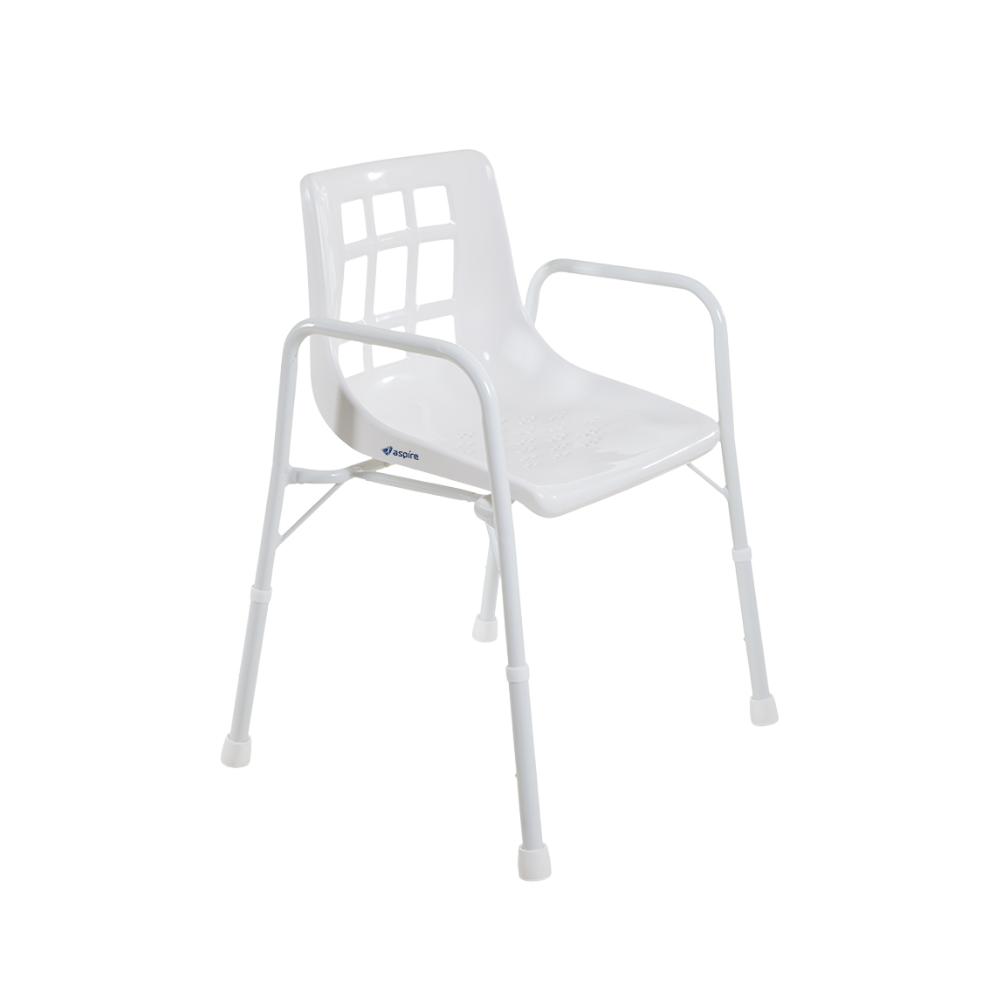 Aspire Heavy-Duty Shower Chair 200kg Capacity Bariatric Design Height-Adjustable Aluminum/Steel