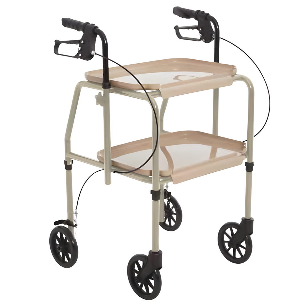 Aspire Meal Tray Walker Standard variant with integrated tray for safe meal transport, designed to support independence for older adults and carers.