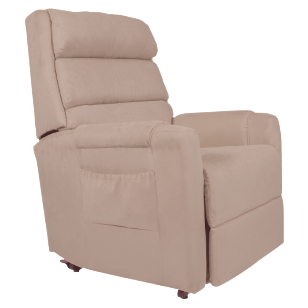 Aspire Signature 2 Dual Action Lift Recliner Chair in large size, available in mink, lagoon, and heritage vinyl finishes for comfort and safe mobility support.