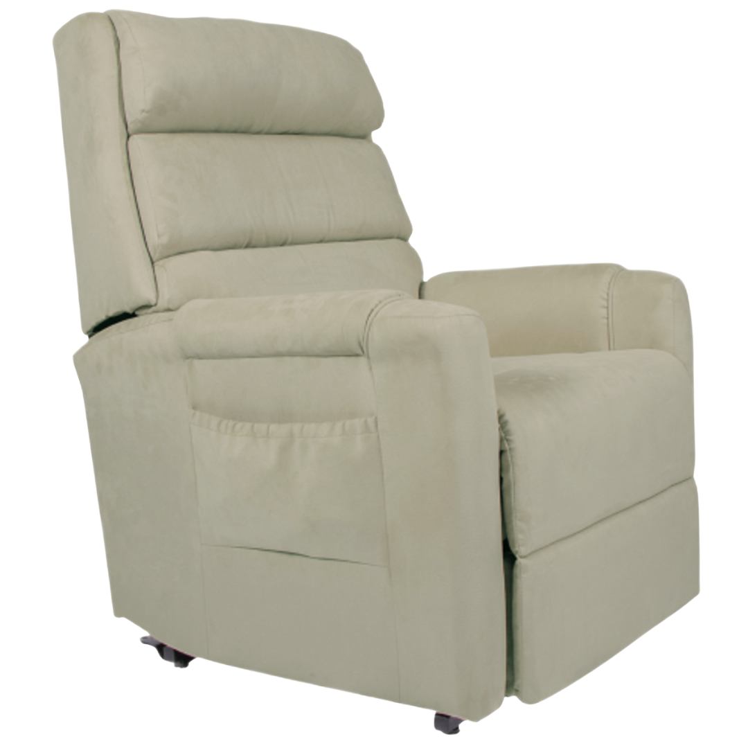 Aspire Signature 2 Dual Action Lift Recliner Chair in large size, available in mink, lagoon, and heritage vinyl finishes for comfort and safe mobility support.