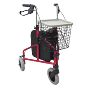 Aspire Tri Wheel Walker, lightweight three‑wheel design with 115kg safe working load, 71.5cm width, 82.5–92.5cm height, compact mobility support.
