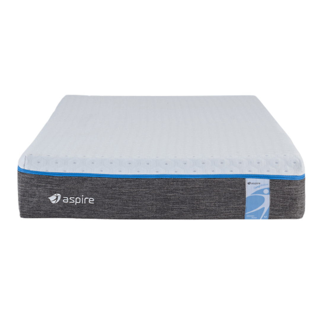 Aspire ComfiMotion Memory Foam Mattress Portobello Grey Sides King Single