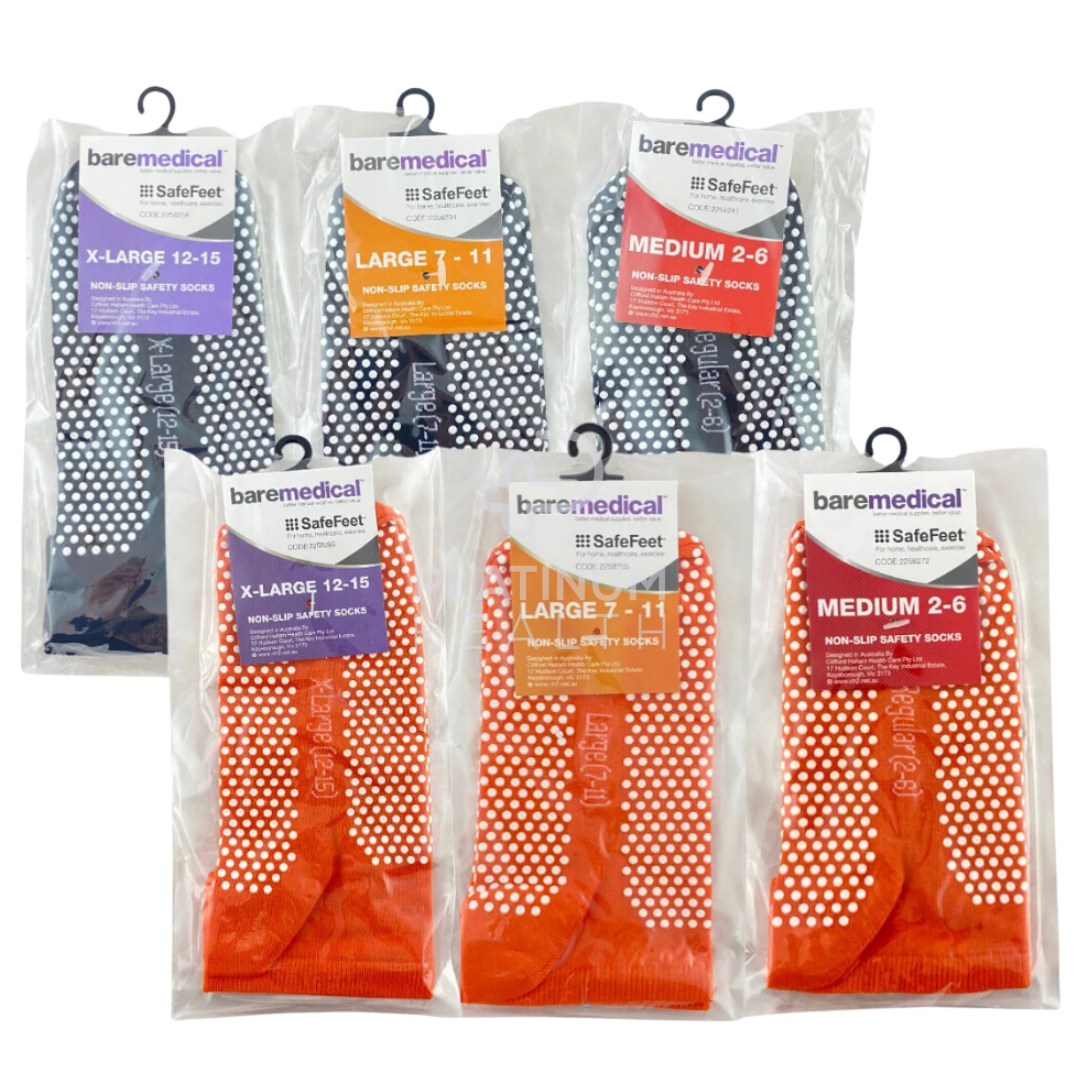 Baremedical Safefeet Non-Slip Socks