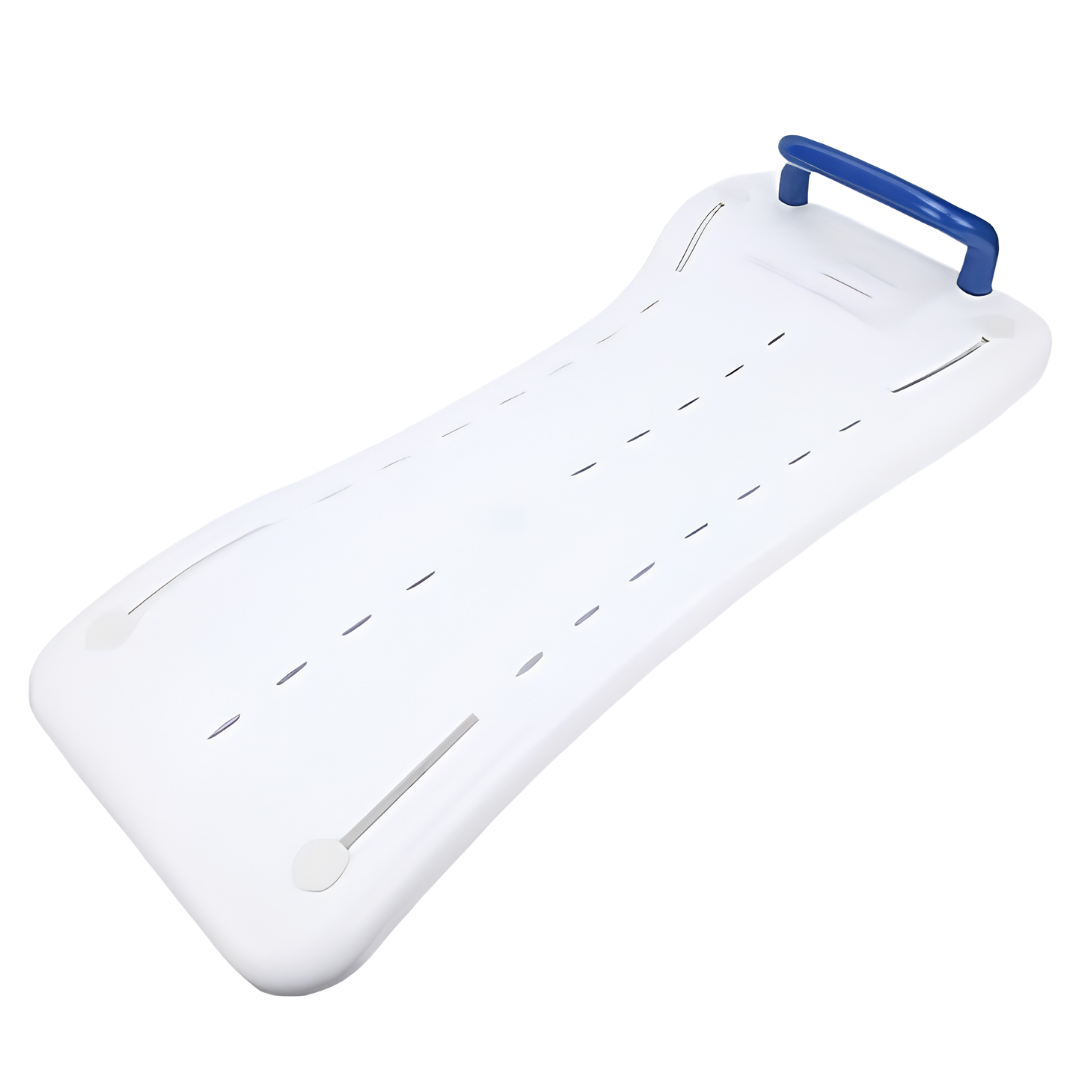 Breezy Everyday adjustable bath board, durable lightweight design, width adjustable fittings, stable seating surface, supports safe bathing and independence.