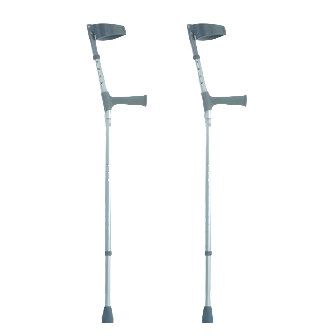 Breezy Forearm Crutches available in youth small, medium adult, and tall adult sizes for safe mobility support.