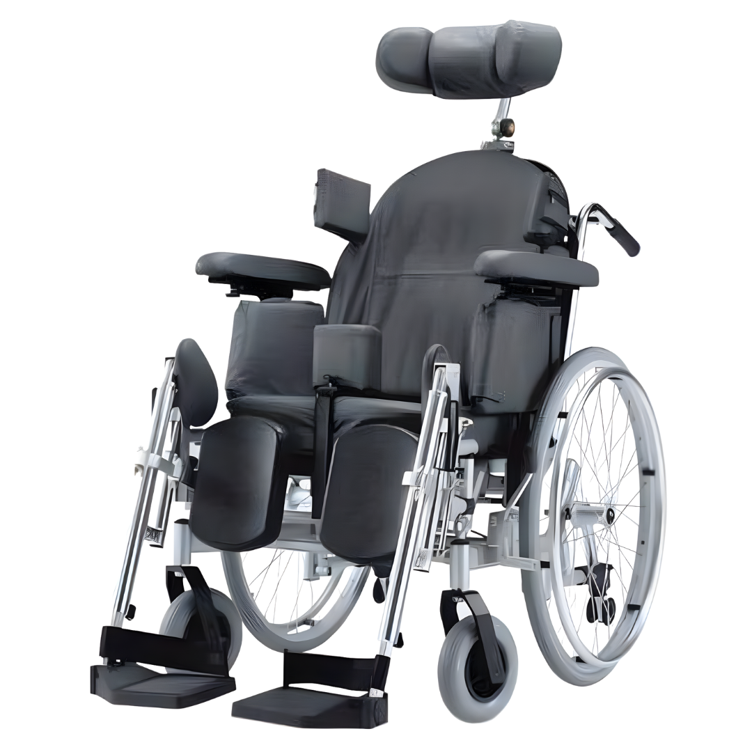 Breezy RelaX Wheelchair with ergonomic design, durable frame, available in 41cm, 46cm, and 51cm seat widths.