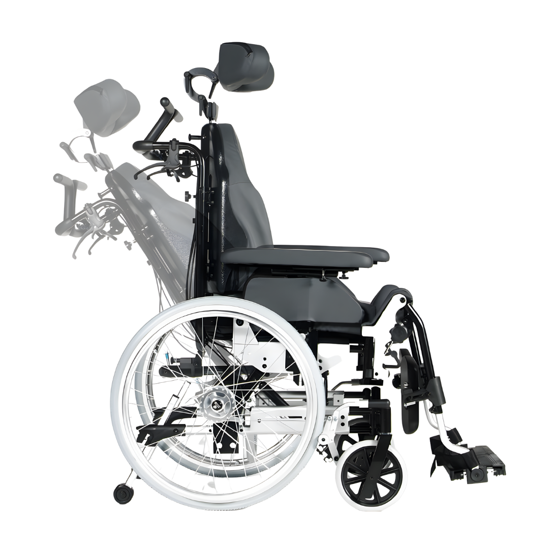 Breezy RelaX Wheelchair with ergonomic design, durable frame, available in 41cm, 46cm, and 51cm seat widths.