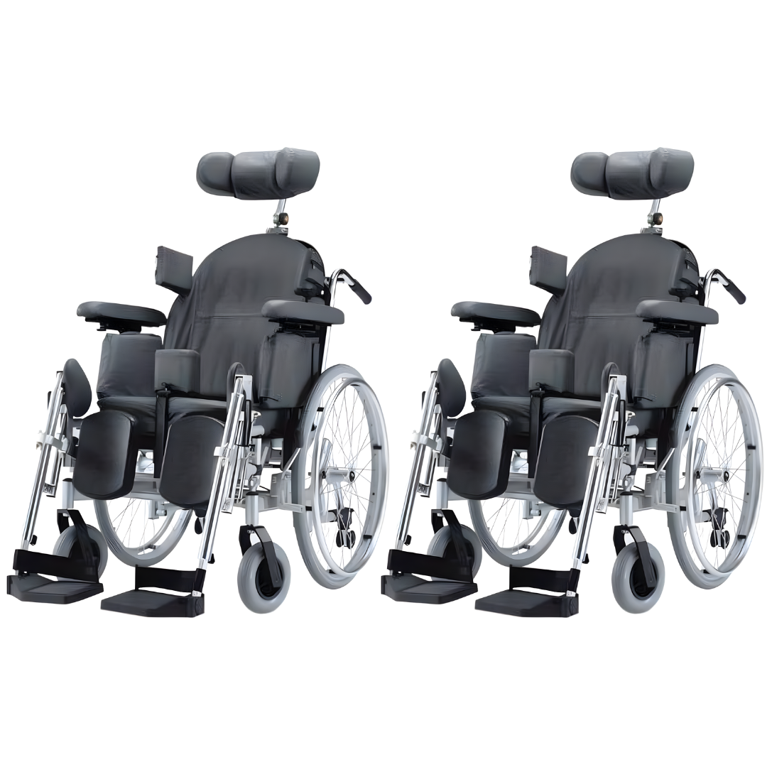 Breezy RelaX Wheelchair with ergonomic design, durable frame, available in 41cm, 46cm, and 51cm seat widths.