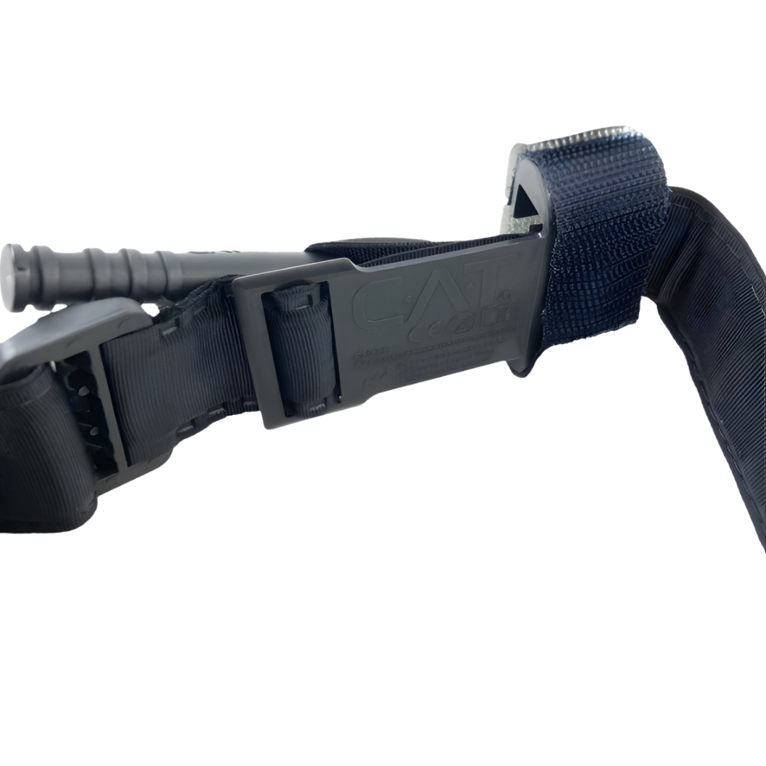 C.A.T Tourniquet G7 1.5 inch emergency bleeding control device with adjustable strap, windlass rod, and buckle for rapid hemorrhage management.