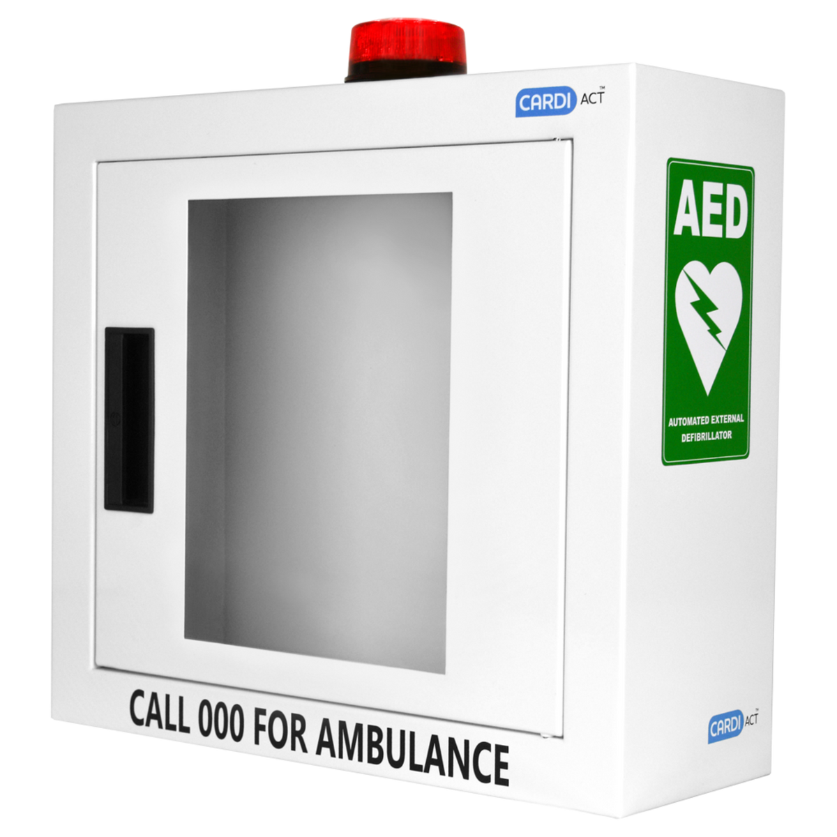 CardiAct Alarmed AED Cabinet with Strobe Light 42 x 38 x 15.5cm