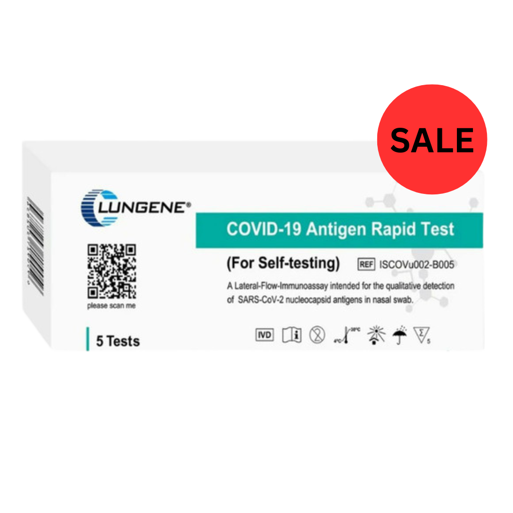 Clungene Novel COVID-19 Antigen Test Kit Self Testing Nasal Swab Kit - 5 Tests Per Box