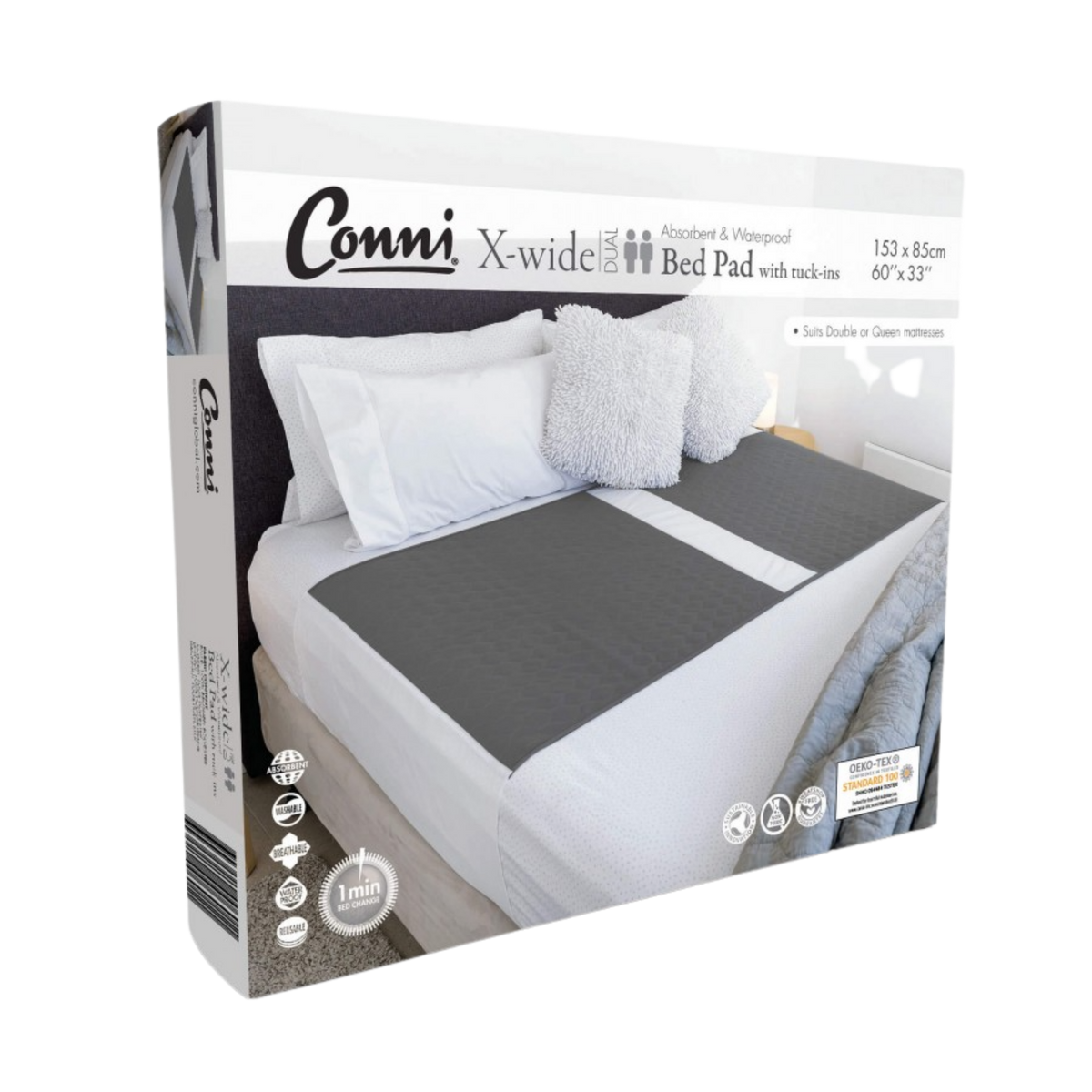 Conni X-wide Dual Bed Pad with Tuck-ins