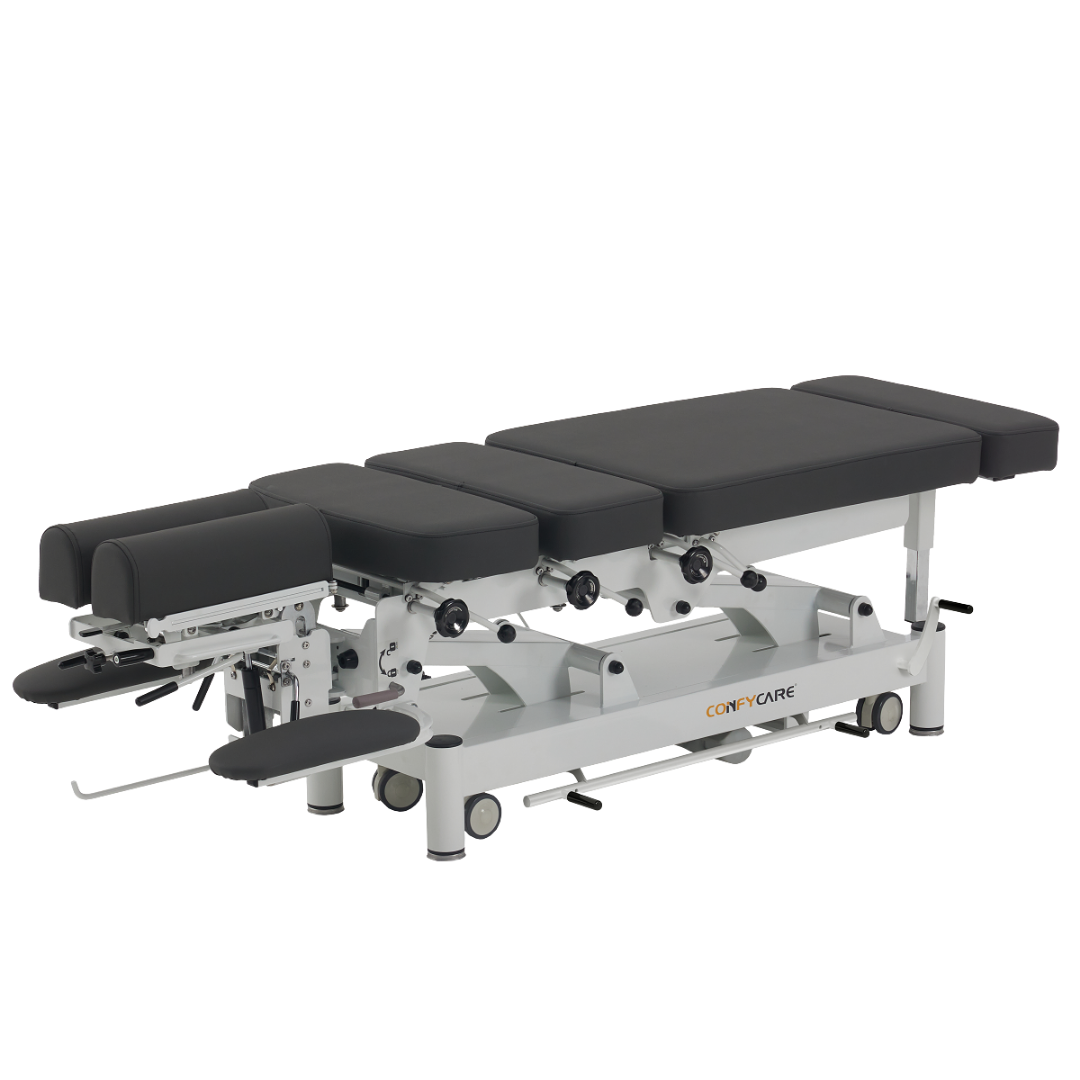 Chiropractic Table PRO Series available in Black and Navy Blue variants, designed for professional chiropractic care with ergonomic and durable support.
