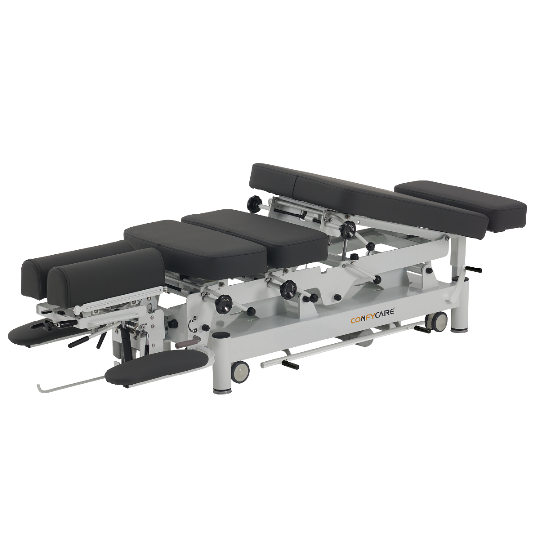 Chiropractic Table PRO Series available in Black and Navy Blue variants, designed for professional chiropractic care with ergonomic and durable support.