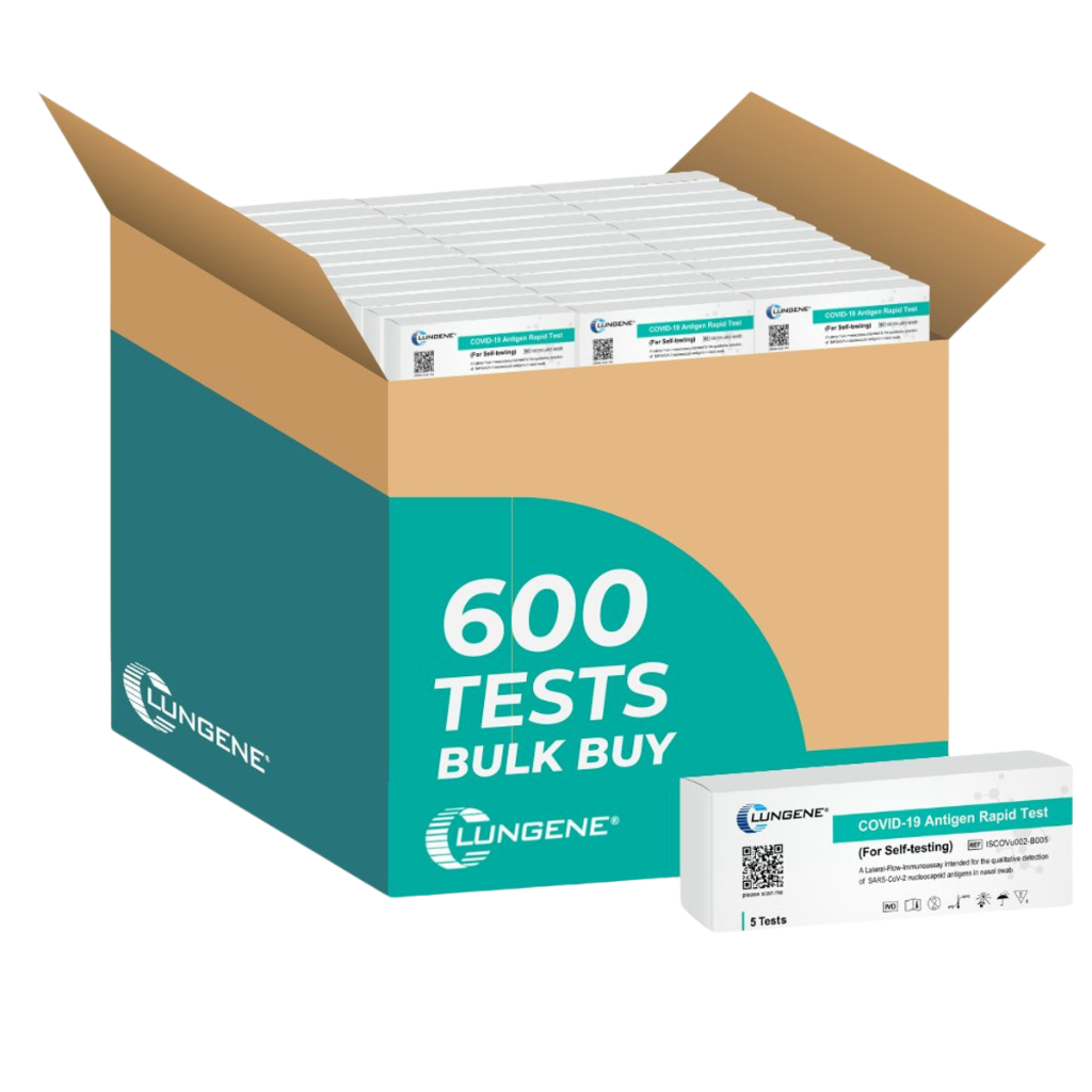 Clungene Novel COVID-19 Rapid Antigen Test Kit Self Testing Nasal Swab Kit - 5 Tests Per Box Carton