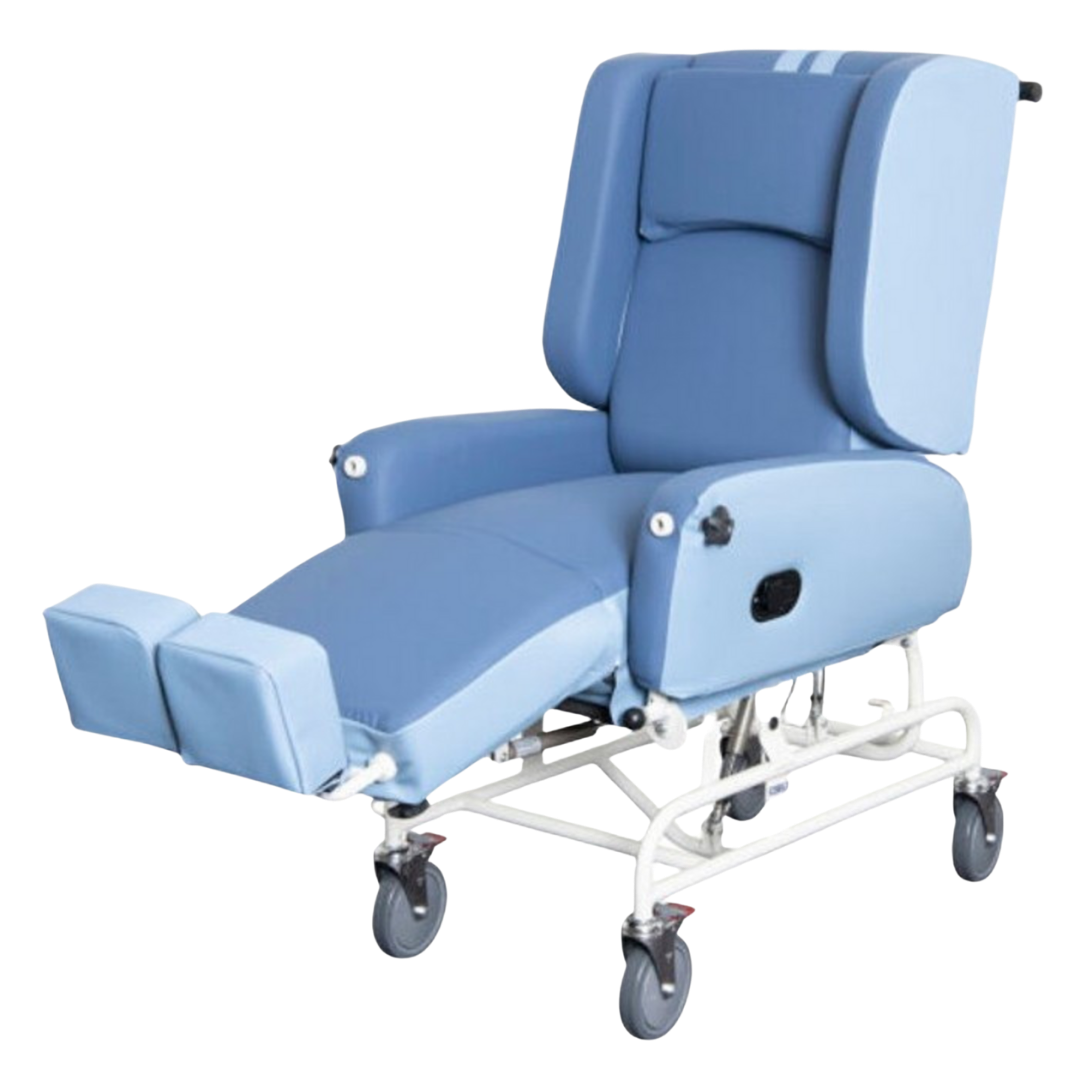 Cobalt Health Air Chair Slimline with a slim ergonomic frame, cushioned seat and backrest, designed for comfort and support.