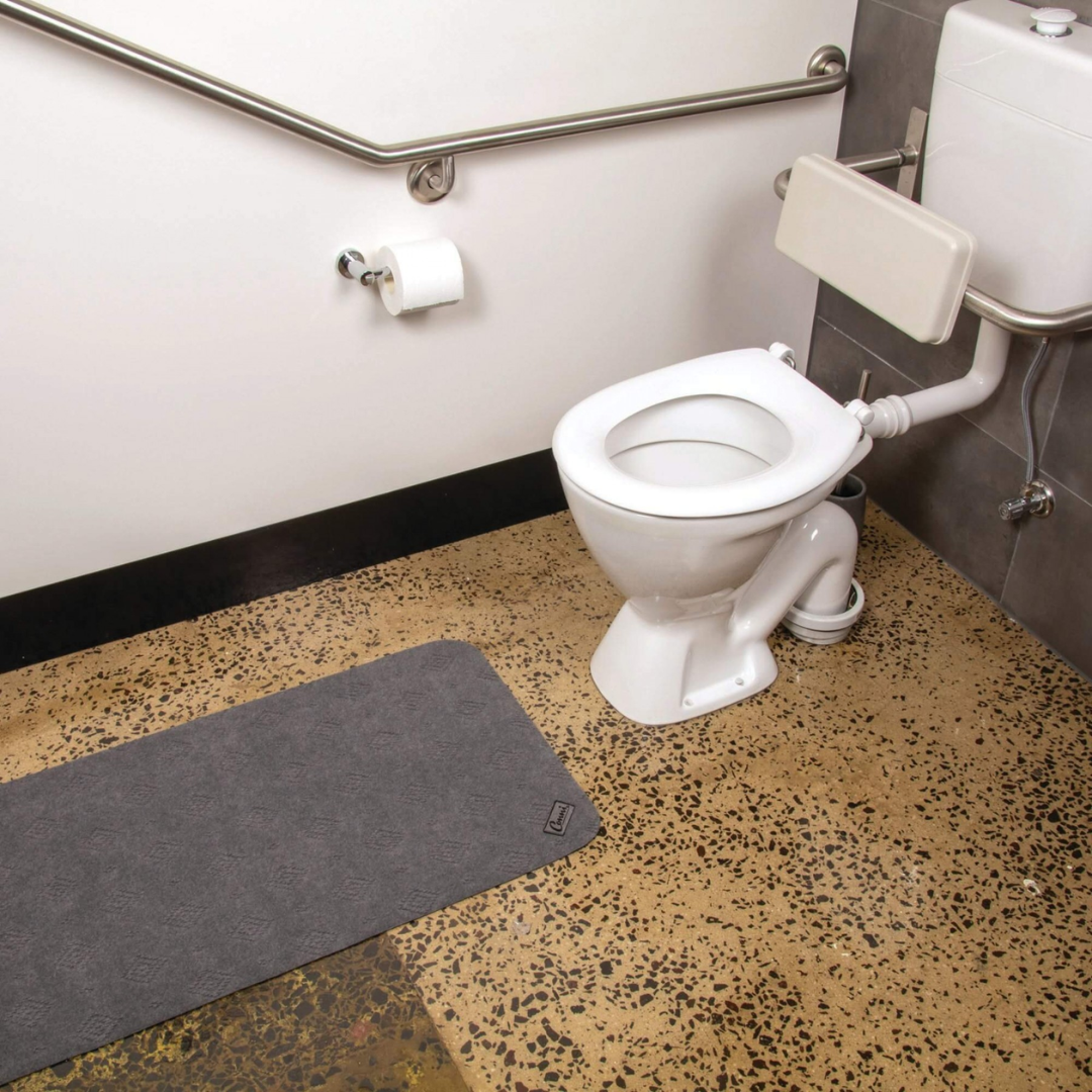 Conni Floor Mat Mid Runner Grey – Absorbent, waterproof, anti-slip mat for hallways, bathrooms, and narrow spaces.