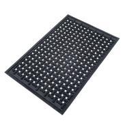 Conni Industrial Rubber Mat in black, 60cm x 90cm, designed for slip resistance, durability, and comfort in healthcare, aged care, and daily living settings