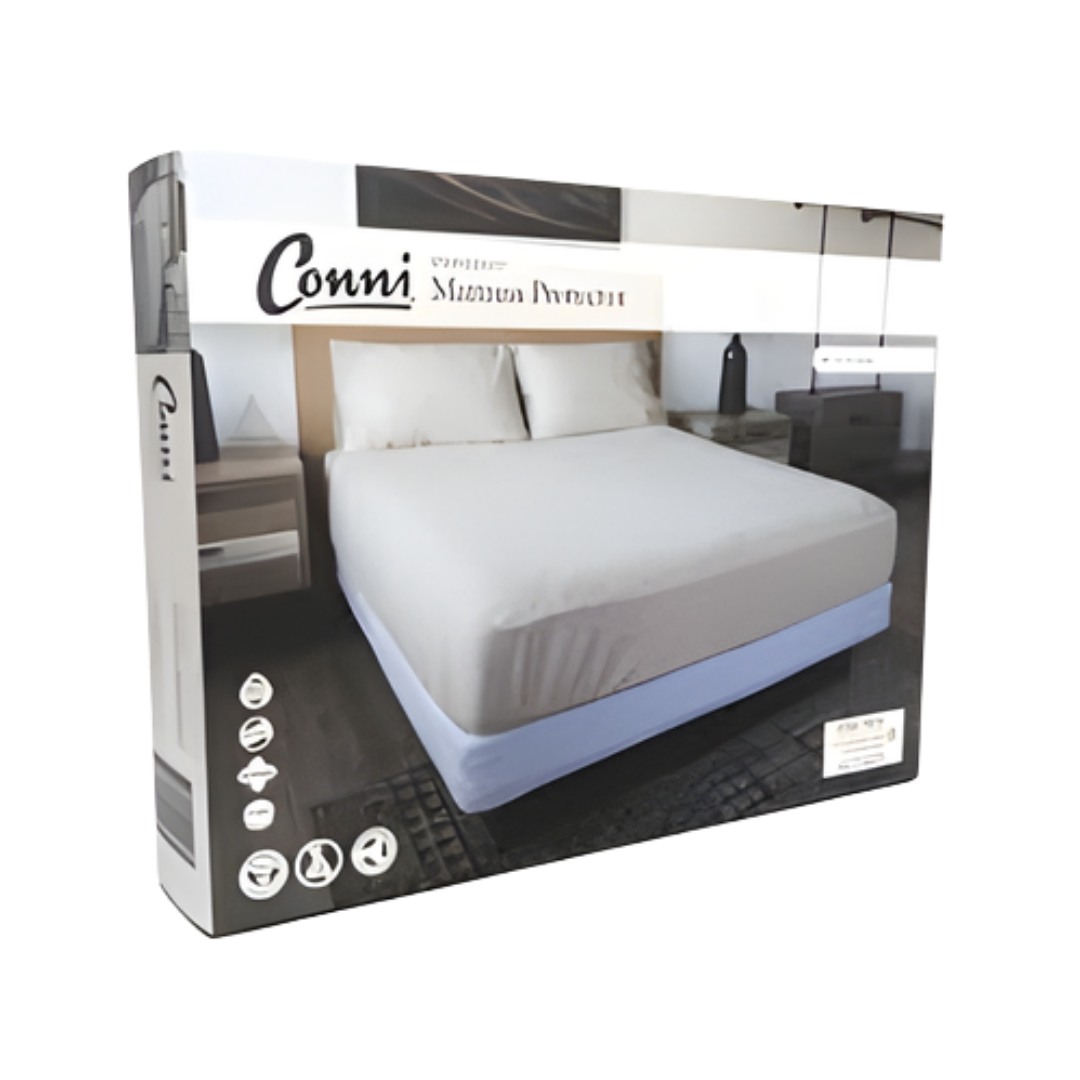 Conni Mattress Protector in Single, Double, King Single, Queen and King sizes offers discreet, washable waterproof bedding protection for comfort and dignity.