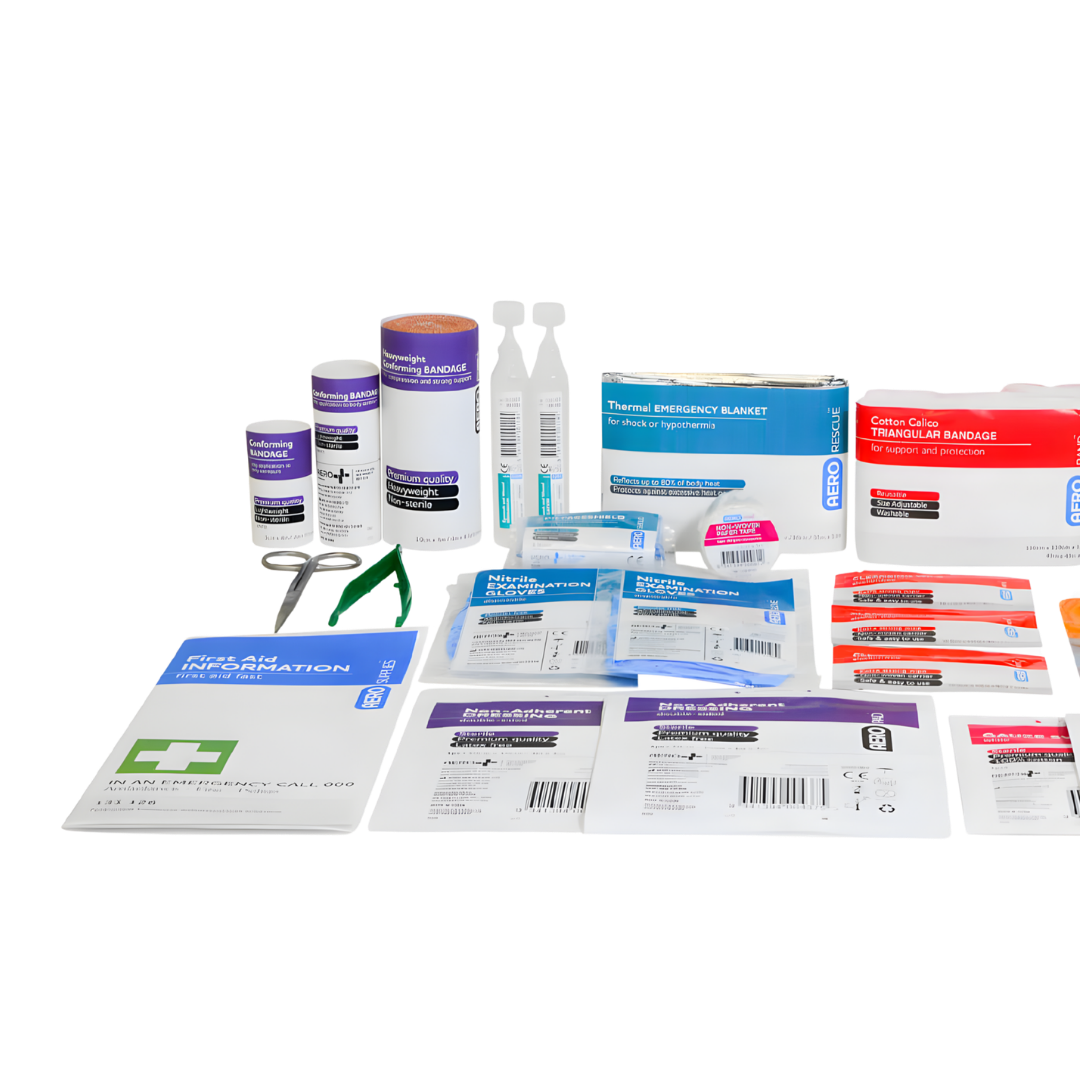 Defender 3 Series First Aid Kit Refill ensures workplace, home, and aged care safety with essential emergency supplies.
