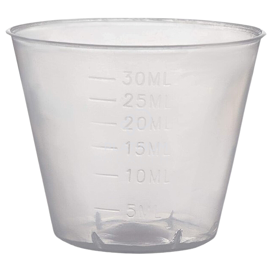 Detmold Plastic Graduated Medication Cups 30ml