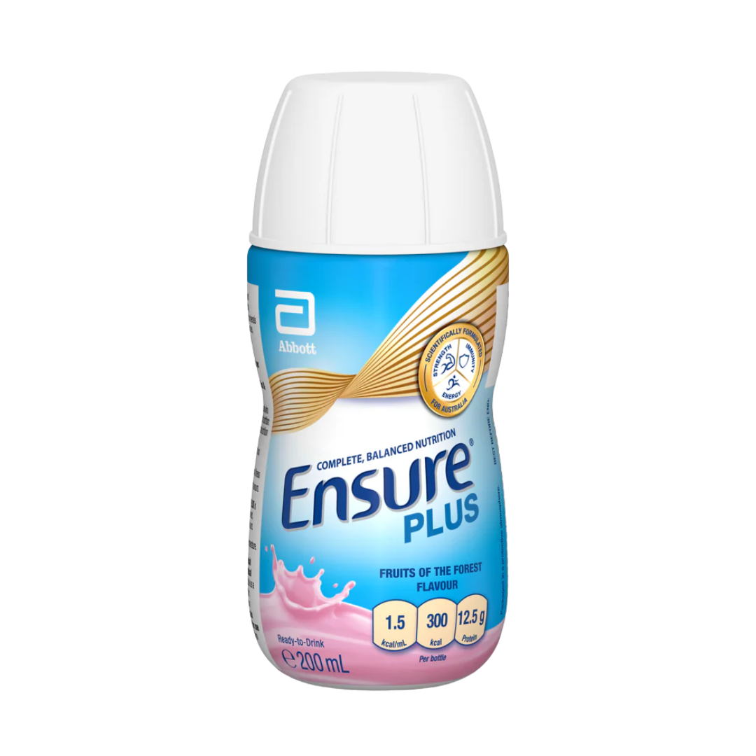 Ensure Plus 200ml nutritional drink bottle in Vanilla flavour – high-calorie, high-protein supplement for energy, recovery, and dietary support.
