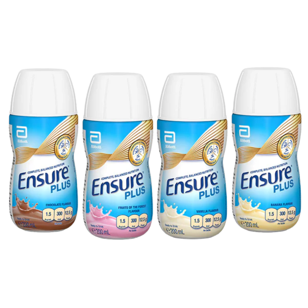 Ensure Plus 200ml nutritional drink bottle in Vanilla flavour – high-calorie, high-protein supplement for energy, recovery, and dietary support.