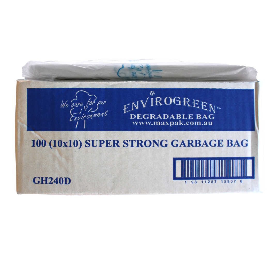 Envirogreen 240L degradable bag, extra‑large eco‑friendly bin liner with strong seams, durable design for wheelie bins and sustainable waste disposal.