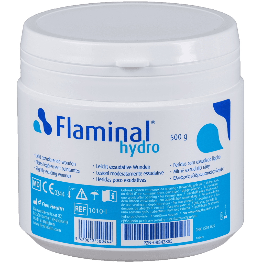Flaminal Hydro Enzyme Alginogel 500g tub for wound care