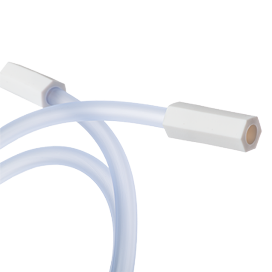 Flexible suction tubing, sterile double-wrapped, available in 1m and 3m lengths, single-use disposable design for safe airway management procedures.