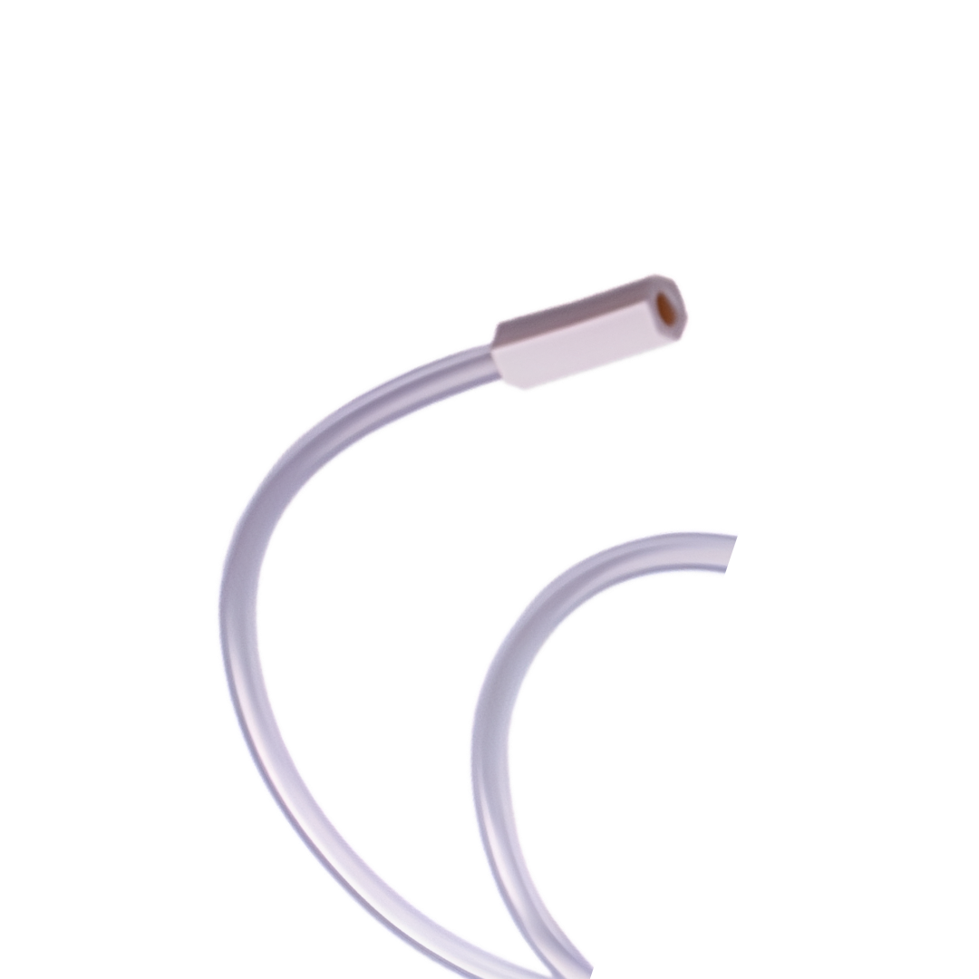 Flexible suction tubing, sterile double-wrapped, 2m length, single-use disposable design for safe airway management and infection control procedures.