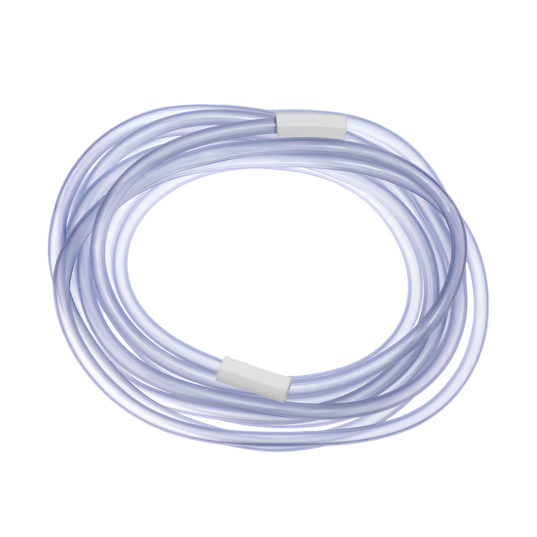 Flexible suction tubing, sterile double-wrapped, 6m length, single-use disposable design for safe airway management and infection control procedures.
