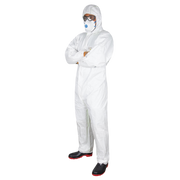 The Force360 Repel Type 5-6 Coverall is a lightweight, hooded protective suit designed to guard against hazardous dust and light liquid splashes. Made from breathable, low-lint material, it features elasticated cuffs, ankles, and waist for a secure fit, along with a front zipper closure for easy wear. 