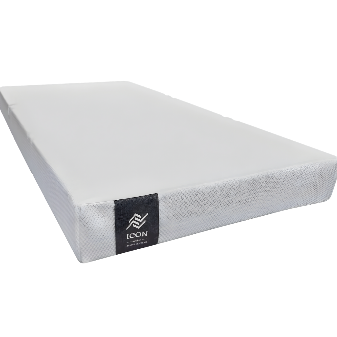 Forte Homecare Icon Medium 15cm Mattress with Quilted Cover available in multiple sizes, offering balanced comfort and pressure care for home and aged care.