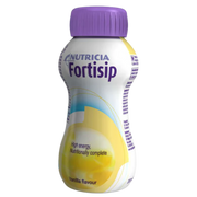 Fortisip Vanilla Nutritional Drink 200ml bottle – high-calorie oral supplement for energy and nutrition support in a creamy vanilla flavour.